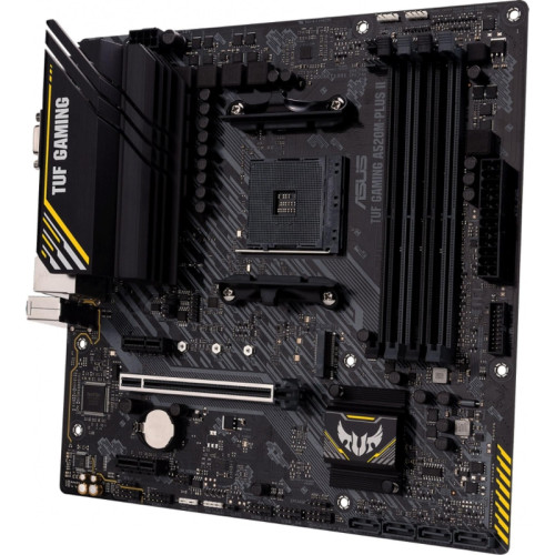 Материнская плата ASUS TUF GAMING A520M-PLUS II Soc-AM4 AMD A520 4xDDR4 mATX AC`97 8ch(7.1) GbLAN RAID+VGA+HDMI+DP [TUF GAMING A520M-PLUS II]
