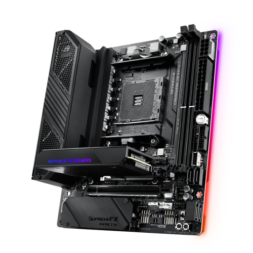 Материнская плата ASUS ROG CROSSHAIR VIII IMPACT X570 AM4 mini-DTX 2xDDR4 PCIEx16 2xM.2 USB-C GLAN Wi-Fi 6 {6}