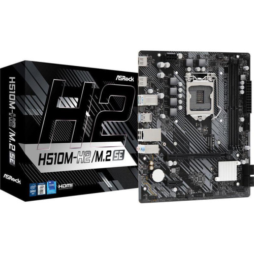 Материнская плата Asrock H510M-H2/M.2 SE Soc-1200 Intel H470 2xDDR4 mATX AC`97 8ch(7.1) GbLAN+HDMI [H510M-H2/M.2 SE]