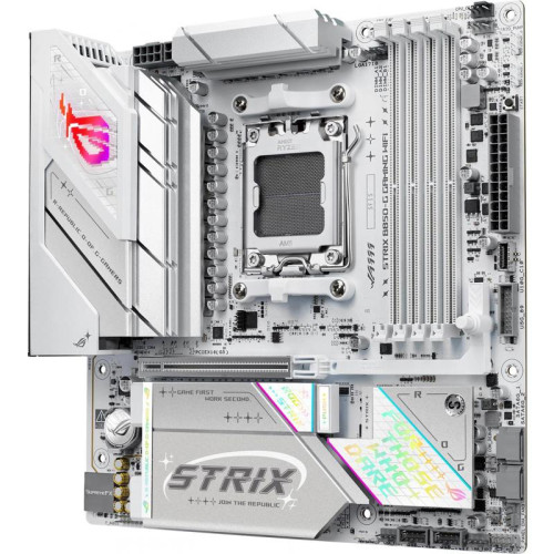 Материнская плата Asus ROG STRIX B850-G GAMING WIFI SocketAM5 AMD B850 4xDDR5 mATX AC`97 8ch(7.1) 2.5Gg RAID+HDMI+DP