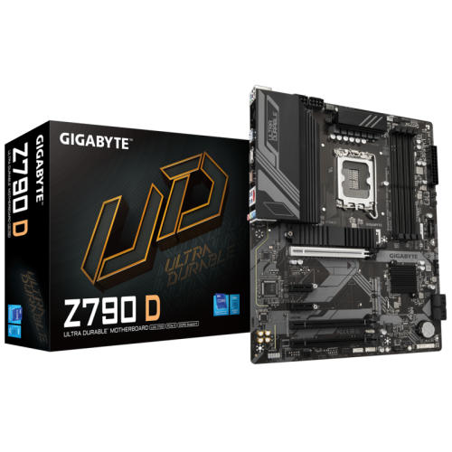 Материнская плата MB GIGABYTE INTEL Z790 s1700, 4xDDR5(192GB), HDMI 2.1/DP, 1xPCIe 5.0x16, 1xPCIe 4.0x16, 1xPCIe 3.0x16, 2xPCIe 3.0, 1xLAN (2.5GbE), 4xSATA 6Gb/s, 3xM.2, 1xUSB-C, 5xUSB 3.2, 2xUSB 2.0, 1xPS/2, ATX
