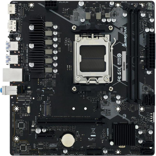 Материнская плата Biostar B650MS2-E SocketAM5 AMD B650 2xDDR5 mATX AC`97 8ch(7.1) 2.5Gg RAID+HDMI+DP