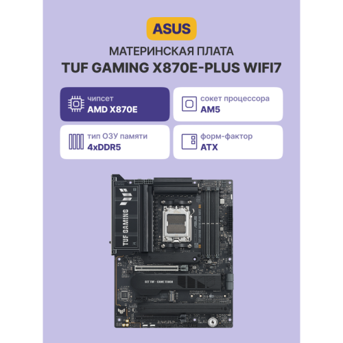 Материнская плата/ TUF GAMING X870E-PLUS WIFI7