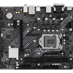Материнская плата Asrock H510M-HDV/M.2 SE Soc-1200 Intel H470 2xDDR4 mATX AC`97 8ch(7.1) GbLAN+VGA+DVI+HDMI [H510M-HDV/M.2 SE]