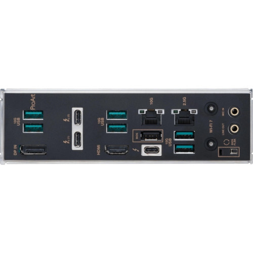 Материнская плата Asus PROART Z890-CREATOR WIFI Soc-1851 Intel Z890 4xDDR5 ATX AC`97 8ch(7.1) 1 x 10Gigabit + 1 x 2.5Gigabit RAID+HDMI+DP