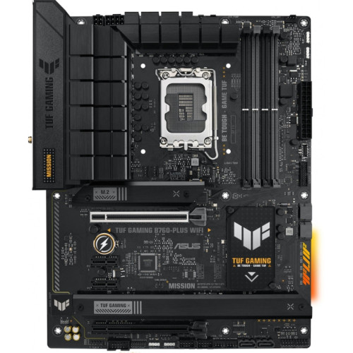 Материнская плата ASUS TUF GAMING B760-PLUS WIFI Soc-1700 Intel B760 4xDDR5 ATX AC`97 8ch(7.1) 2.5Gg RAID+HDMI+DP [TUF GAMING B760-PLUS WIFI]
