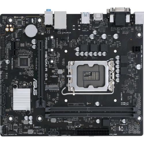 Материнская плата ASUS PRIME H610M-R D4-SI Soc-1700 Intel H610 2xDDR4 mATX AC`97 8ch(7.1) GbLAN+VGA+DVI+HDMI White Box [PRIME H610M-R D4-SI]