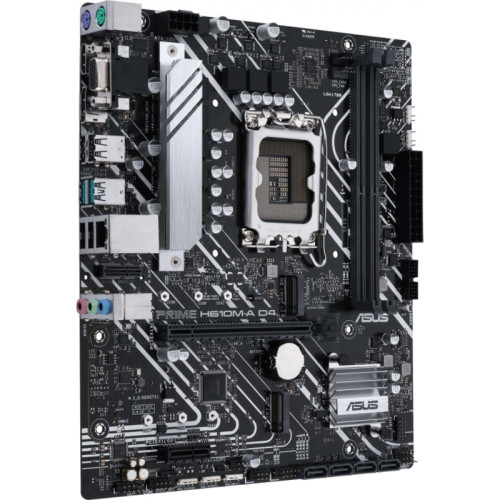 Материнская плата ASUS PRIME H610M-A D4-CSM Soc-1700 Intel H610 2xDDR4 mATX AC`97 8ch(7.1) GbLAN+VGA+HDMI+DP [PRIME H610M-A D4-CSM]