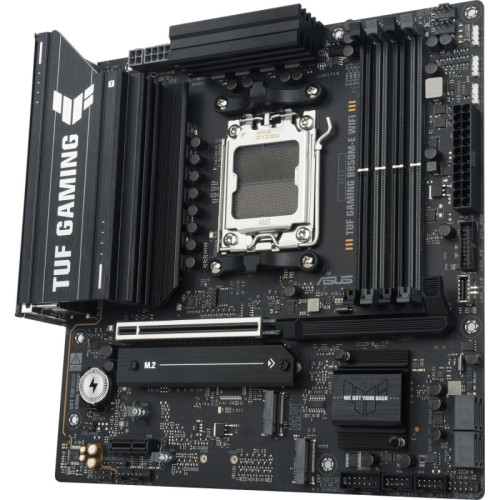 Материнская плата Asus TUF GAMING B850M-E WIFI SocketAM5 AMD B850 4xDDR5 mATX AC`97 8ch(7.1) 2.5Gg RAID+HDMI+DP