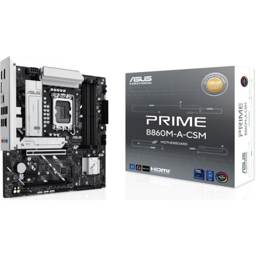 Материнская плата Asus PRIME B860M-A-CSM Soc-1851 Intel B860 4xDDR5 mATX AC`97 8ch(7.1) 2.5Gg RAID+HDMI+DP