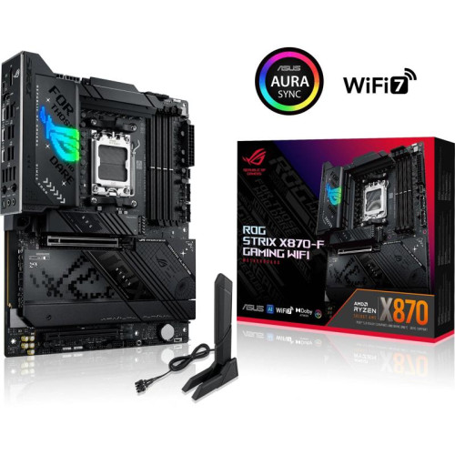 Материнская плата ASUS ROG STRIX X870-F GAMING WIFI SocketAM5 AMD X870 4xDDR5 ATX AC`97 8ch(7.1) 2.5Gg RAID+HDMI+DP [ROG STRIX X870-F GAMING WIFI]