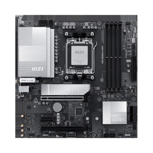 Материнская плата MSI PRO B850M-A WIFI SocketAM5 AMD B850 4xDDR5 mATX AC`97 8ch(7.1) 5Gigabit RAID+HDMI+DP