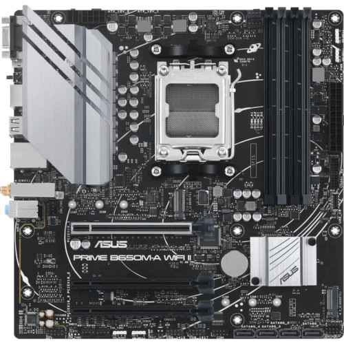 Материнская плата ASUS PRIME B650M-A WIFI II SocketAM5 AMD B650 4xDDR5 mATX AC`97 8ch(7.1) 2.5Gg RAID+VGA+HDMI+DP [PRIME B650M-A WIFI II]