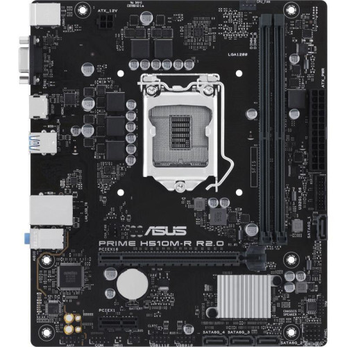 Материнская плата ASUS PRIME H510M-R R2.0-SI Soc-1200 Intel H470 2xDDR4 mATX AC`97 8ch(7.1) GbLAN+VGA+HDMI White Box [PRIME H510M-R R2.0-SI]