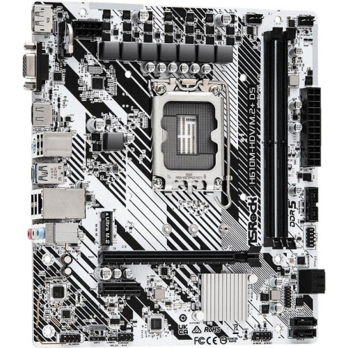 Материнская плата Asrock H610M-HDV/M.2+ D5 Soc-1700 Intel H610 2xDDR5 mATX AC`97 8ch(7.1) GbLAN+VGA+HDMI+DP [H610M-HDV/M.2+ D5]