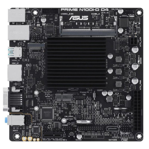 Материнская плата с ЦПУ ASUS PRIME N100I-D D4-CSM N100 mini-ITX DDR4 PCIEx1 M.2 DP HDMI VGA GLAN Материнская плата с ЦПУ ASUS PRIME N100I-D D4-CSM N100 mini-ITX DDR4 PCIEx1 M.2 DP HDMI VGA GLAN
