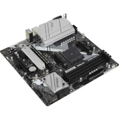 Материнская плата Asrock B550M PRO4 Soc-AM4 AMD B550 4xDDR4 mATX AC`97 8ch(7.1) GbLAN RAID+VGA+HDMI+DP [B550M PRO4]