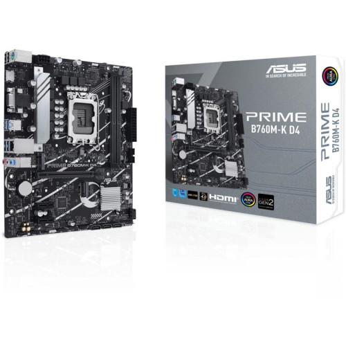 Материнская плата ASUS PRIME B760M-K D4 Soc-1700 Intel B760 2xDDR4 mATX AC`97 8ch(7.1) GbLAN RAID+VGA+HDMI [PRIME B760M-K D4]