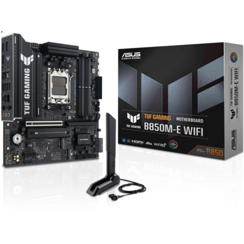 Материнская плата Asus TUF GAMING B850M-E WIFI SocketAM5 AMD B850 4xDDR5 mATX AC`97 8ch(7.1) 2.5Gg RAID+HDMI+DP