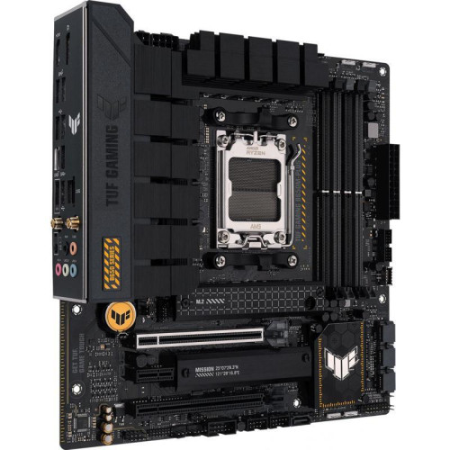 Материнская плата ASUS TUF GAMING B650M-PLUS WIFI SocketAM5 AMD B650 4xDDR5 mATX AC`97 8ch(7.1) 2.5Gg RAID+HDMI+DP [TUF GAMING B650M-PLUS WIFI]