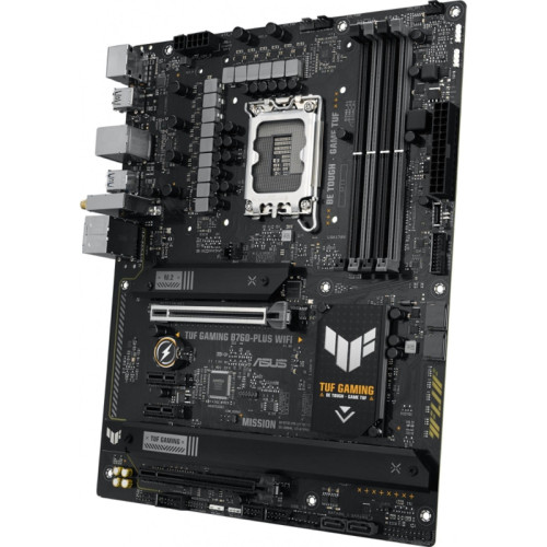 Материнская плата ASUS TUF GAMING B760-PLUS WIFI Soc-1700 Intel B760 4xDDR5 ATX AC`97 8ch(7.1) 2.5Gg RAID+HDMI+DP [TUF GAMING B760-PLUS WIFI]