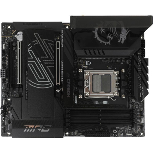 Материнская плата MSI MPG X870E CARBON WIFI SocketAM5 AMD X870 4xDDR5 ATX AC`97 8ch(7.1) 5Gigabit + 2.5Gigabit Ethernet RAID+HDMI