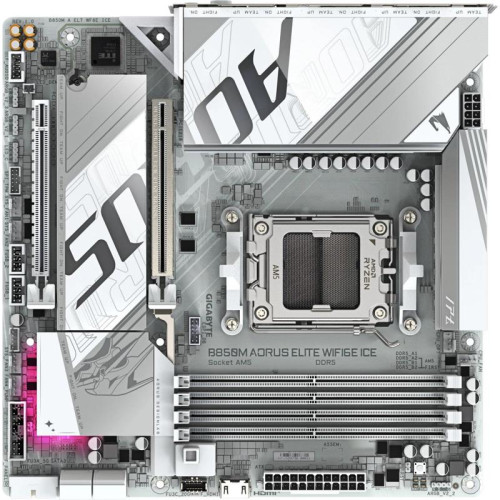Материнская плата Gigabyte B850M AORUS ELITE WIFI6E ICE, RTL