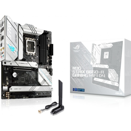 Материнская плата ASUS ROG STRIX B660-A GAMING WIFI D4 Soc-1700 Intel B660 4xDDR4 ATX AC`97 8ch(7.1) 2.5Gg RAID+HDMI+DP [ROG STRIX B660-A GAMING WIFI D]