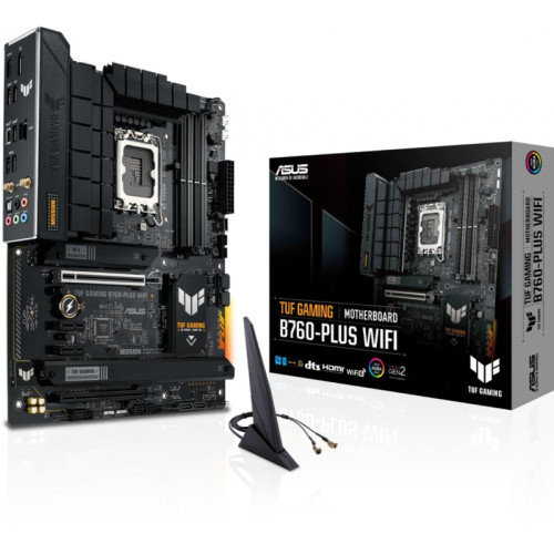 Материнская плата ASUS TUF GAMING B760-PLUS WIFI Soc-1700 Intel B760 4xDDR5 ATX AC`97 8ch(7.1) 2.5Gg RAID+HDMI+DP [TUF GAMING B760-PLUS WIFI]
