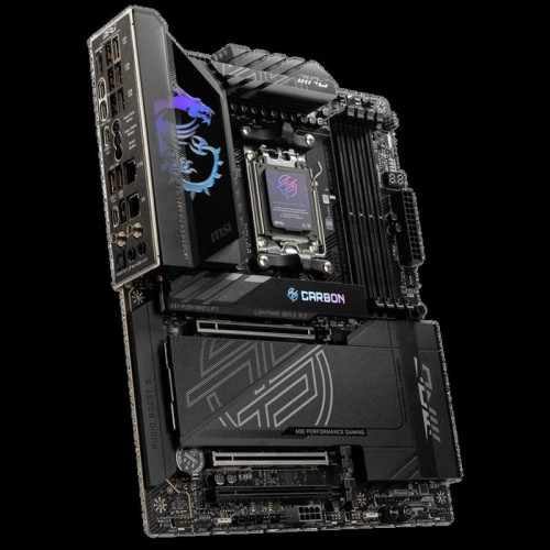 Материнская плата MSI MPG X870E CARBON WIFI SocketAM5 AMD X870 4xDDR5 ATX AC`97 8ch(7.1) 5Gigabit + 2.5Gigabit Ethernet RAID+HDMI