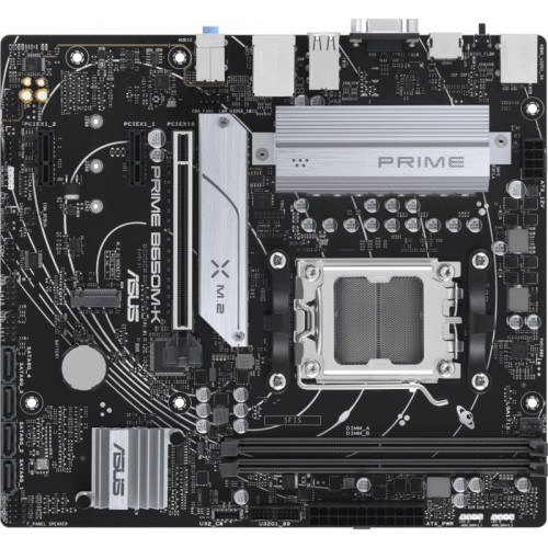 Материнская плата ASUS PRIME B650M-K SocketAM5 AMD B650 2xDDR5 mATX AC`97 8ch(7.1) 2.5Gg RAID+VGA+HDMI [PRIME B650M-K]