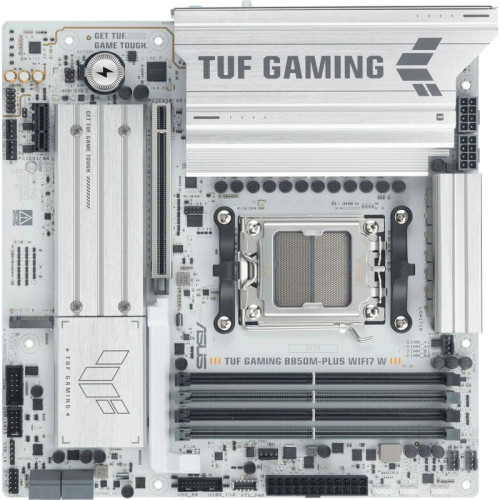 Материнская плата Asus TUF GAMING B850M-PLUS WIFI7 W SocketAM5 AMD B850 4xDDR5 mATX AC`97 8ch(7.1) 2.5Gg RAID+HDMI+DP