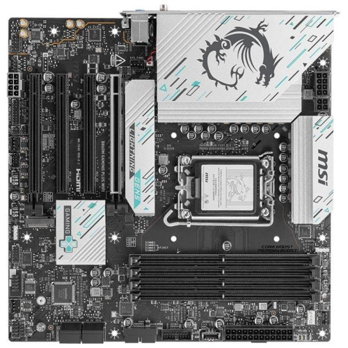 Материнская плата MSI B860M GAMING PLUS WIFI Soc-1851 Intel B860 4xDDR5 mATX AC`97 8ch(7.1) 5Gigabit RAID+HDMI+DP