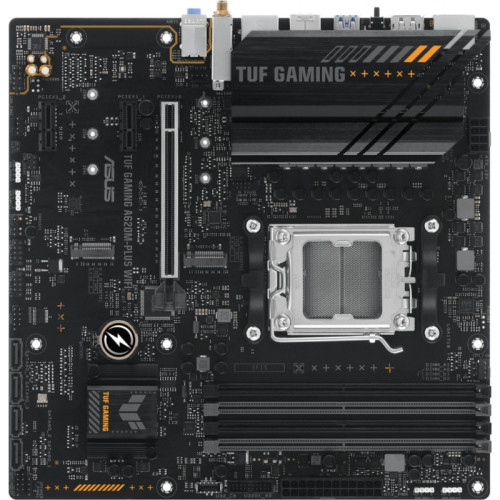 Материнская плата ASUS TUF GAMING A620M-PLUS WIFI SocketAM5 AMD A620 4xDDR5 mATX AC`97 8ch(7.1) 2.5Gg RAID+HDMI+DP [TUF GAMING A620M-PLUS WIFI]