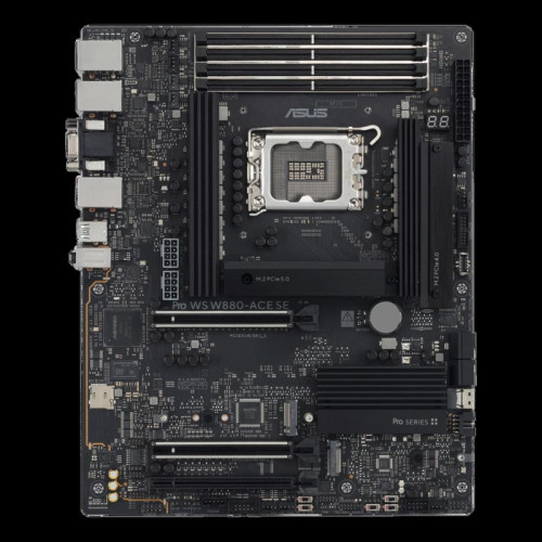 Материнская плата ASUS PRO WS W880-ACE SE LGA 1851 ATX 4xDDR5 3xPCIEx16 4xM.2 Thunderbolt USB-C HDMI VGA 2x2.5GLAN