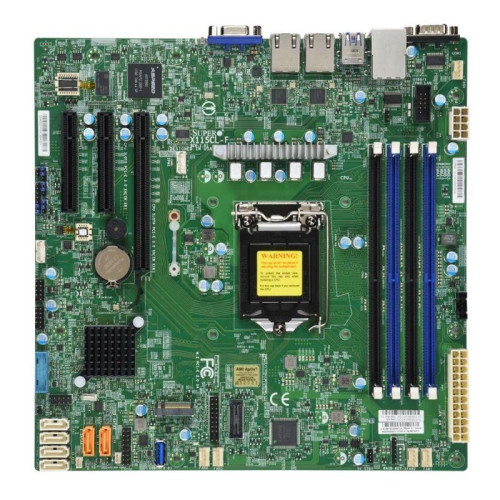 Материнская плата SuperMicro  MBD-X11SCL-F-B LGA1151v2,C242,4*DDR4,6*SATA 6G RAID,M.2,3*PCIE,2*Glan,5*USB3.1,VGA) BULK (327645) (incl. 1x I/O Shield MCP-260-00042-0N, 2x CBL-0044L)