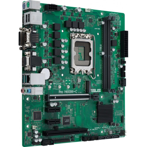 Материнская плата ASUS PRO H610M-C-CSM Soc-1700 Intel H610 2xDDR5 mATX AC`97 8ch(7.1) GbLAN+VGA+DVI+HDMI+DP [PRO H610M-C-CSM]