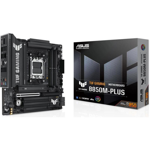 Материнская плата Asus TUF GAMING B850M-PLUS SocketAM5 AMD B850 4xDDR5 mATX AC`97 8ch(7.1) 2.5Gg RAID+HDMI+DP