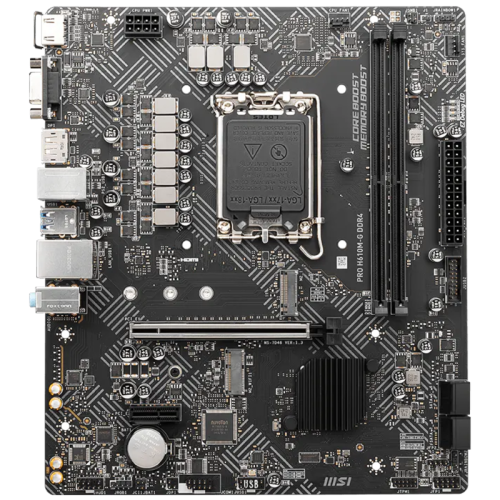 Материнская плата MSI PRO H610M-G H610, LGA1700, 2*DDR5, 1*PCIEx16, 1*PCIEx1, 1*M.2, 4*USB3.2Gen1, 6*USB2.0, 4*SATA3.0, 1G, VGA, DP, HDMI, M-ATX, BULK