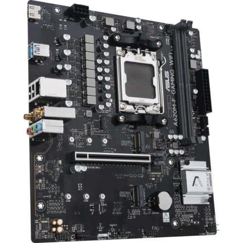 Материнская плата Asus A620M-F GAMING WIFI SocketAM5 AMD A620 2xDDR5 mATX AC`97 8ch(7.1) 2.5Gg RAID+HDMI