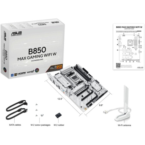 Материнская плата Asus B850 MAX GAMING WIFI W SocketAM5 AMD B850 4xDDR5 ATX AC`97 8ch(7.1) 2.5Gg RAID+HDMI+DP Материнская плата Asus B850 MAX GAMING WIFI W SocketAM5 AMD B850 4xDDR5 ATX AC`97 8ch(7.1) 2.5Gg RAID+HDMI+DP