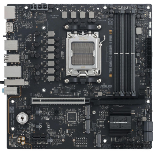 Материнская плата Asus TUF GAMING B850M-E WIFI SocketAM5 AMD B850 4xDDR5 mATX AC`97 8ch(7.1) 2.5Gg RAID+HDMI+DP