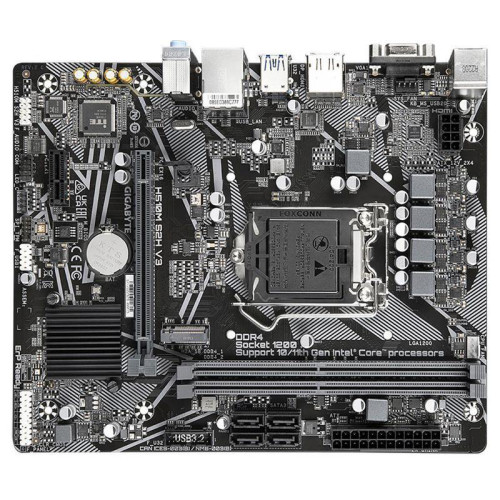 Материнская плата Gigabyte H510M S2H V3 2.0 Soc-1200 Intel Q470 2xDDR4 mATX AC`97 8ch(7.1) GbLAN+VGA+HDMI+DP