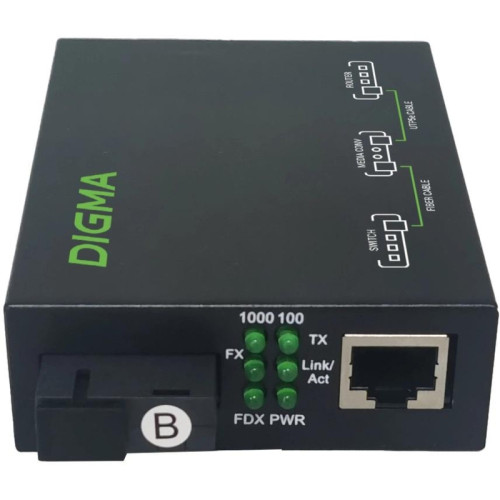 Медиаконвертер Digma DMC-1G53-20BL