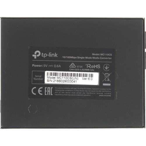 Конвертер/ 10/100Mbps RJ45 to 100Mbps single-mode SC fiber Converter, Full-duplex,up to 20Km, switching power adapter, chassis mountable Конвертер/ 10/100Mbps RJ45 to 100Mbps single-mode SC fiber Converter, Full-duplex,up to 20Km, switching power adapter, chassis mountable