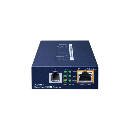 медиаконвертер/ PLANET 1-Port 10/100/1000T 802.3at PoE+ Ethernet to VDSL2 Converter – 30a profile w/ G.vectoring, RJ11, 30-watt 802.3at PoE+ PSE