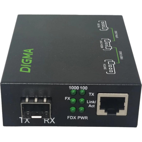 Медиаконвертер Digma DMC-1G-SFPL Медиаконвертер Digma DMC-1G-SFPL