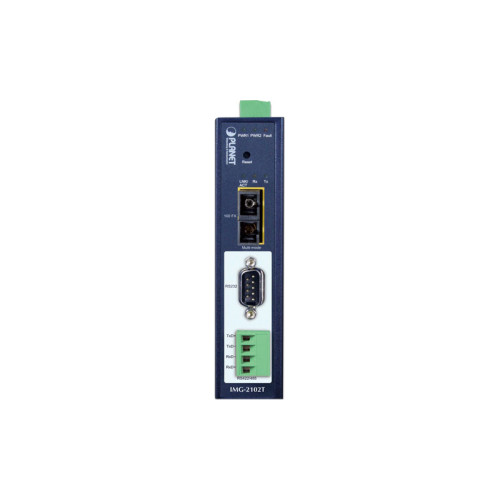 медиа конвертер/ PLANET IMG-2102T IP30 Industrial 1-Port RS232/RS422/RS485 Modbus Gateway (1 x 100BASE-FX SC, Multi-mode 2km, -40~75 degrees C, dual 9~48V DC, Modbus RTU/ASCII, Master/Slave ) медиа конвертер/ PLANET IMG-2102T IP30 Industrial 1-Port RS232/RS422/RS485 Modbus Gateway (1 x 100BASE-FX SC, Multi-mode 2km, -40~75 degrees C, dual 9~48V DC, Modbus RTU/ASCII, Master/Slave )