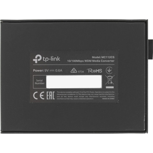 Конвертер/ 10/100Mbps RJ45 to 100Mbps single-mode SC fiber Converter, Full-duplex,Tx:1310nm, Rx:1550nm,  up to 20Km