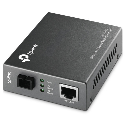 Конвертер/ 10/100Mbps RJ45 to 100Mbps single-mode SC fiber Converter, Full-duplex,Tx:1310nm, Rx:1550nm,  up to 20Km